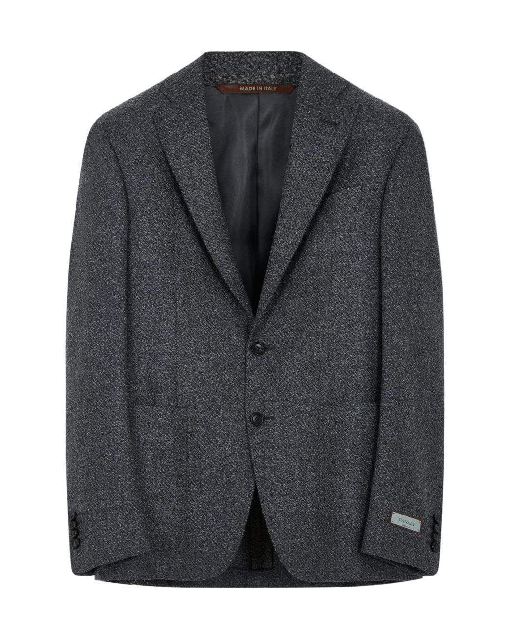 Canali Black Textured Two-Button Jacket for men