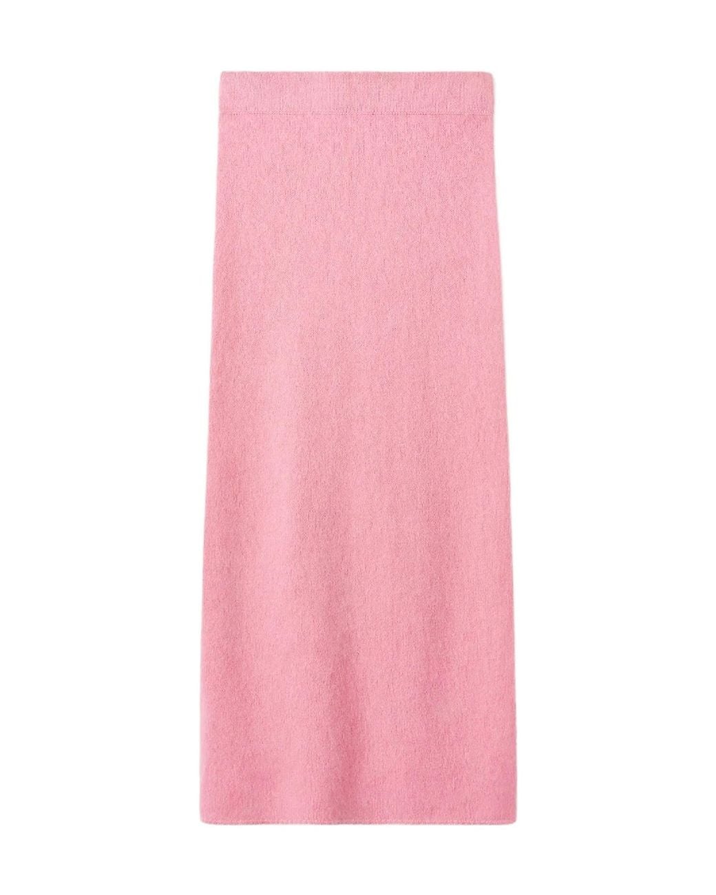 Soft Goat Pink Cashmere Maxi Skirt