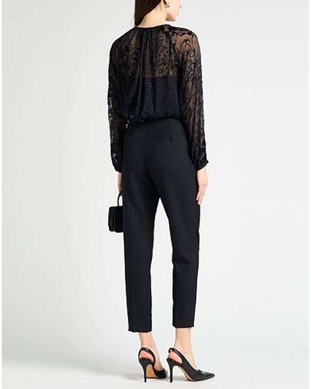 Rag & Bone Black Solid-Color Georgette Top