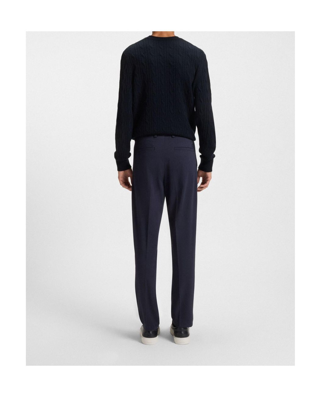 Boss Blue Boss Cable-Knit Crewneck Jumper for men