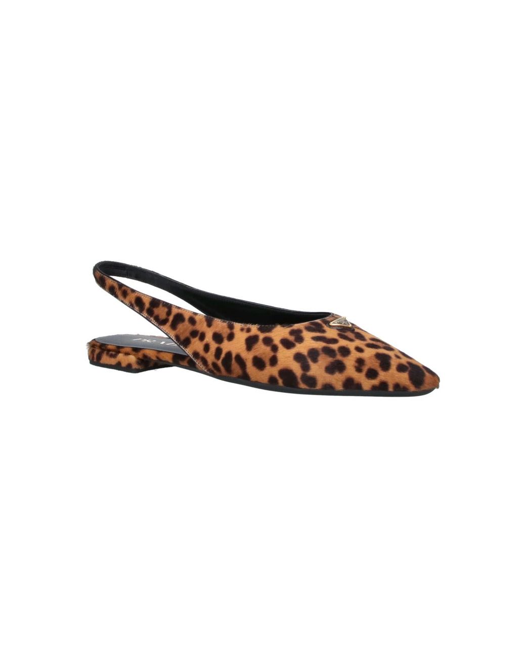 Prada Brown Printed Leather Ballerinas