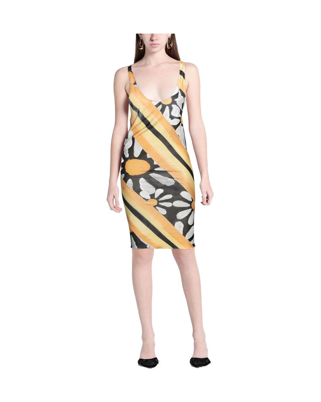 Marni Metallic Sheath Dresses