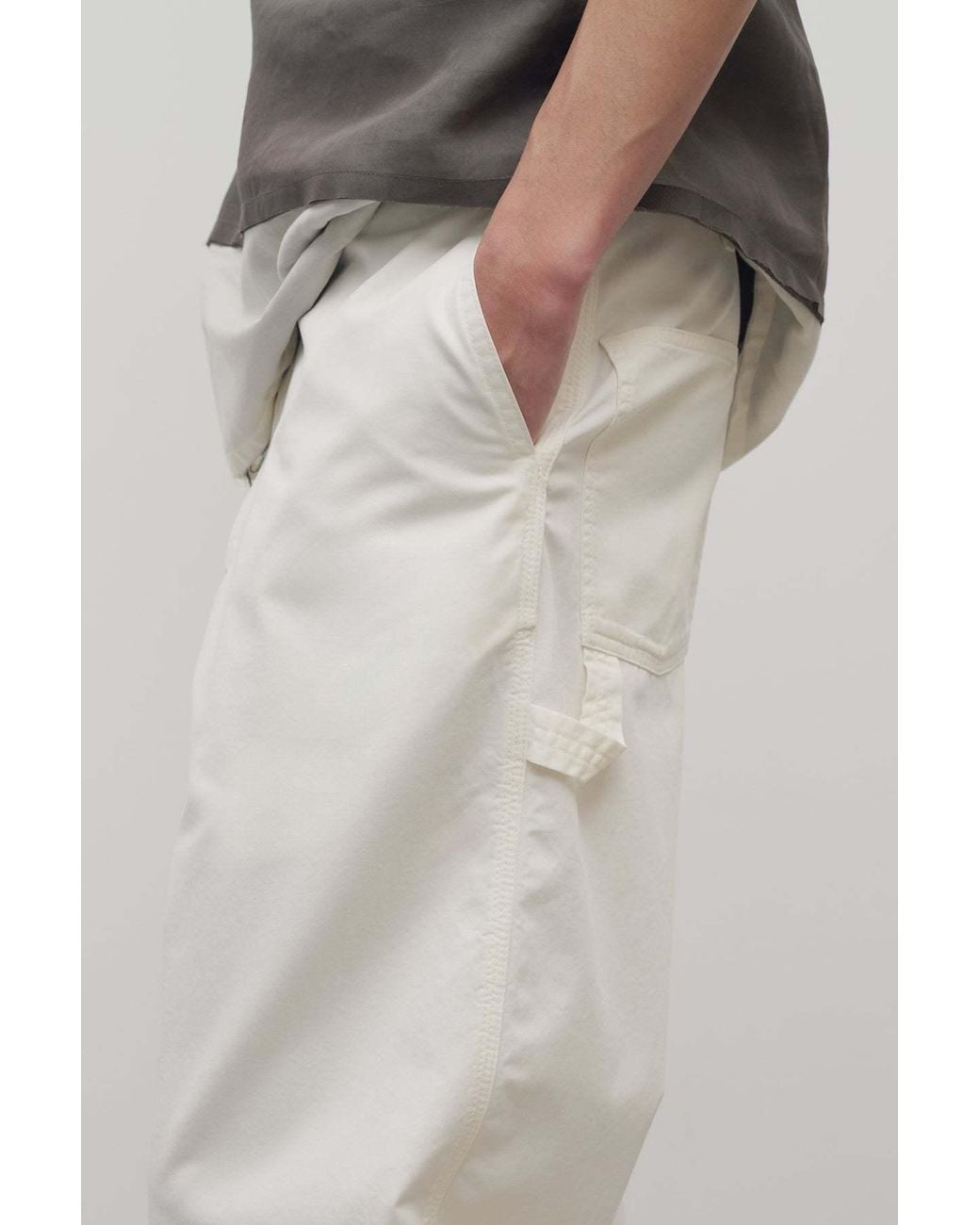 The Row White Sharka Cotton And Cashmere Trousers