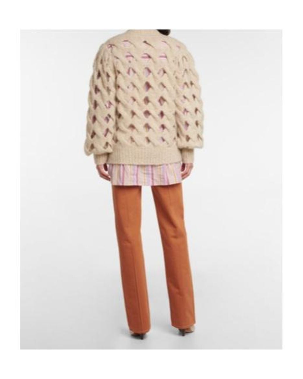 Isabel Marant White Crew Neck Knit Sweater