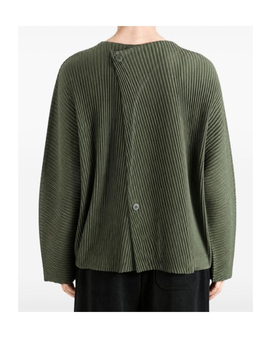 Homme Plissé Issey Miyake Green Slash Jacket Blouson for men