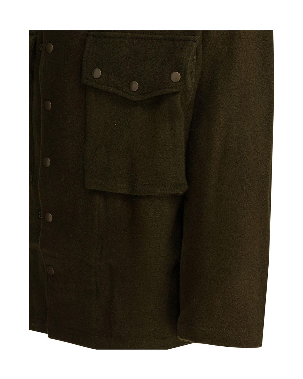Needles Green Buttoned Overshirt Jacket for men