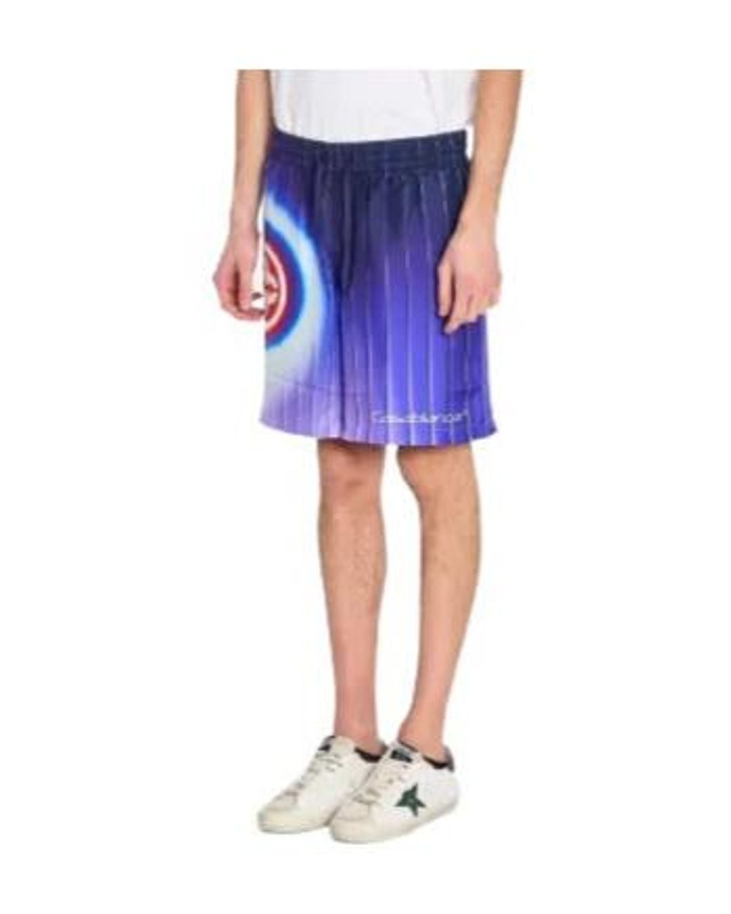 Casablanca Blue Shockwave Silk Shorts for men