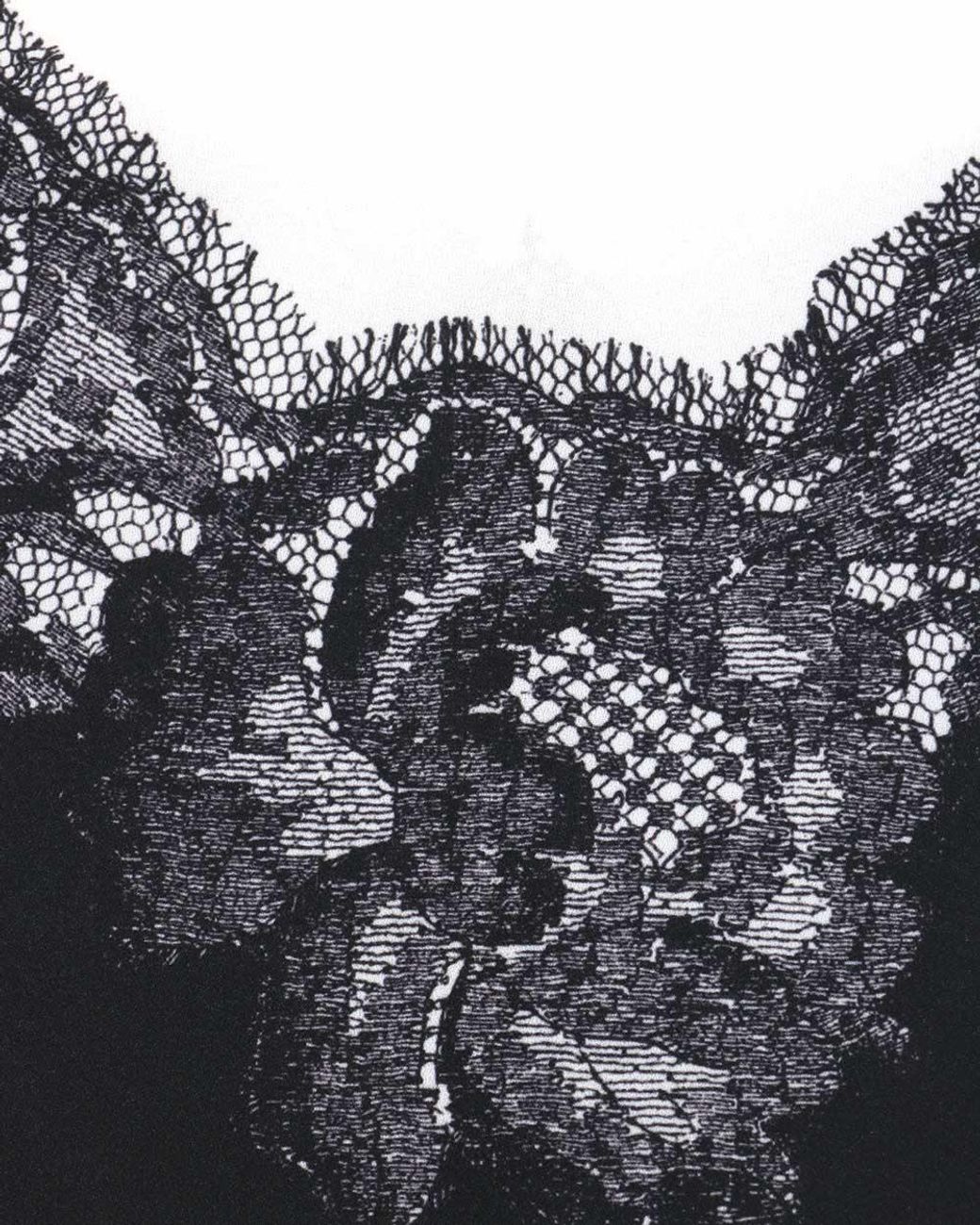 Moschino Black Lace Detail T-Shirt