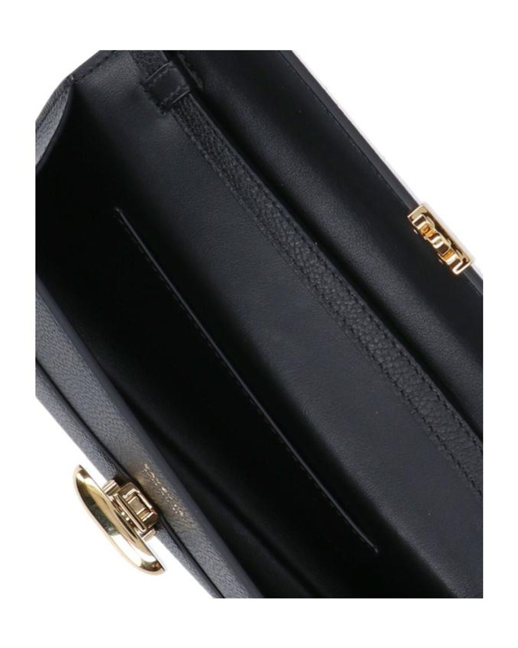 SAVETTE Black Flap Shoulder Bag