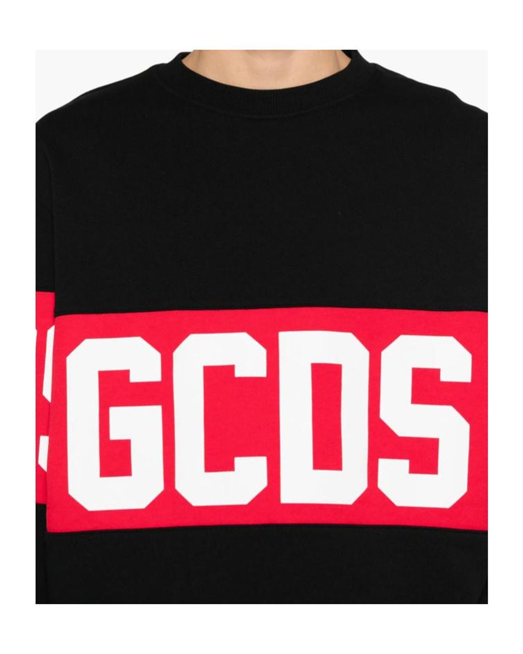 Gcds Black Crew-Neck Sweatshirt for men