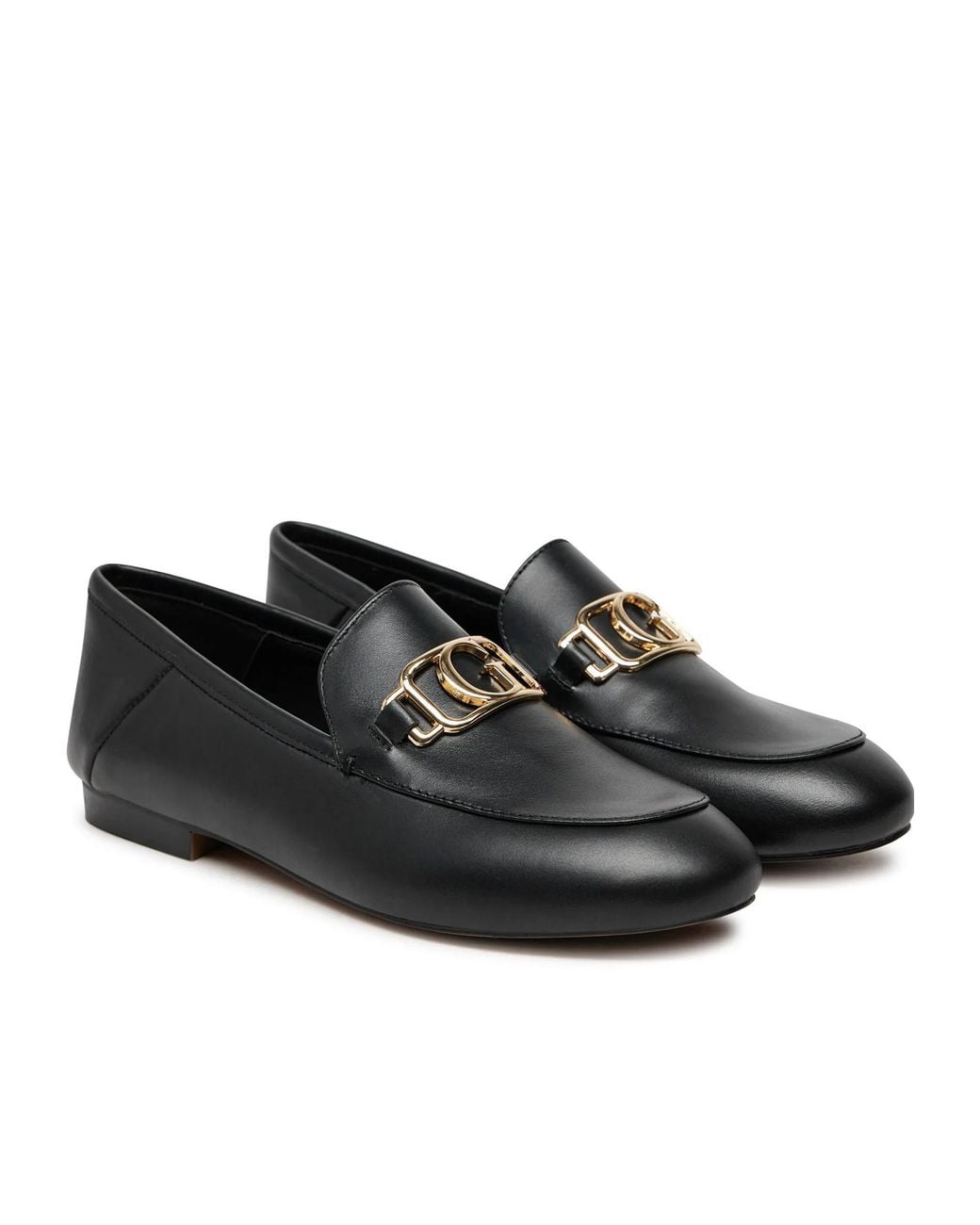 Guess Black Martynas Leather Loafers