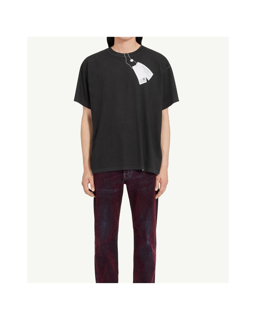 MM6 by Maison Margiela Black Tag Printed Short-Sleeved T-Shirt for men