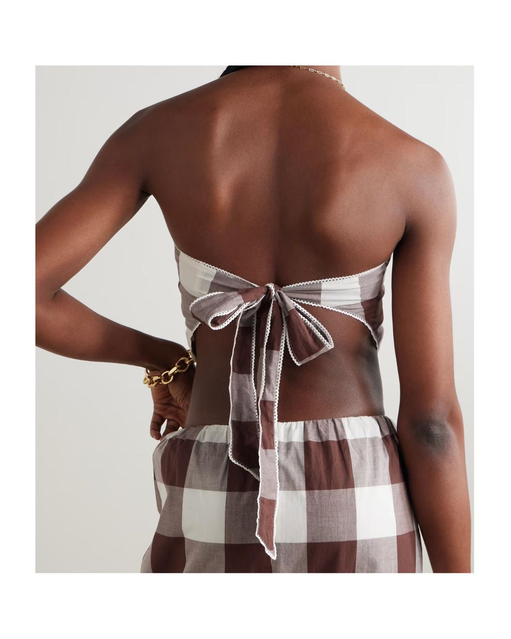 Posse Brown Off-Shoulder Top