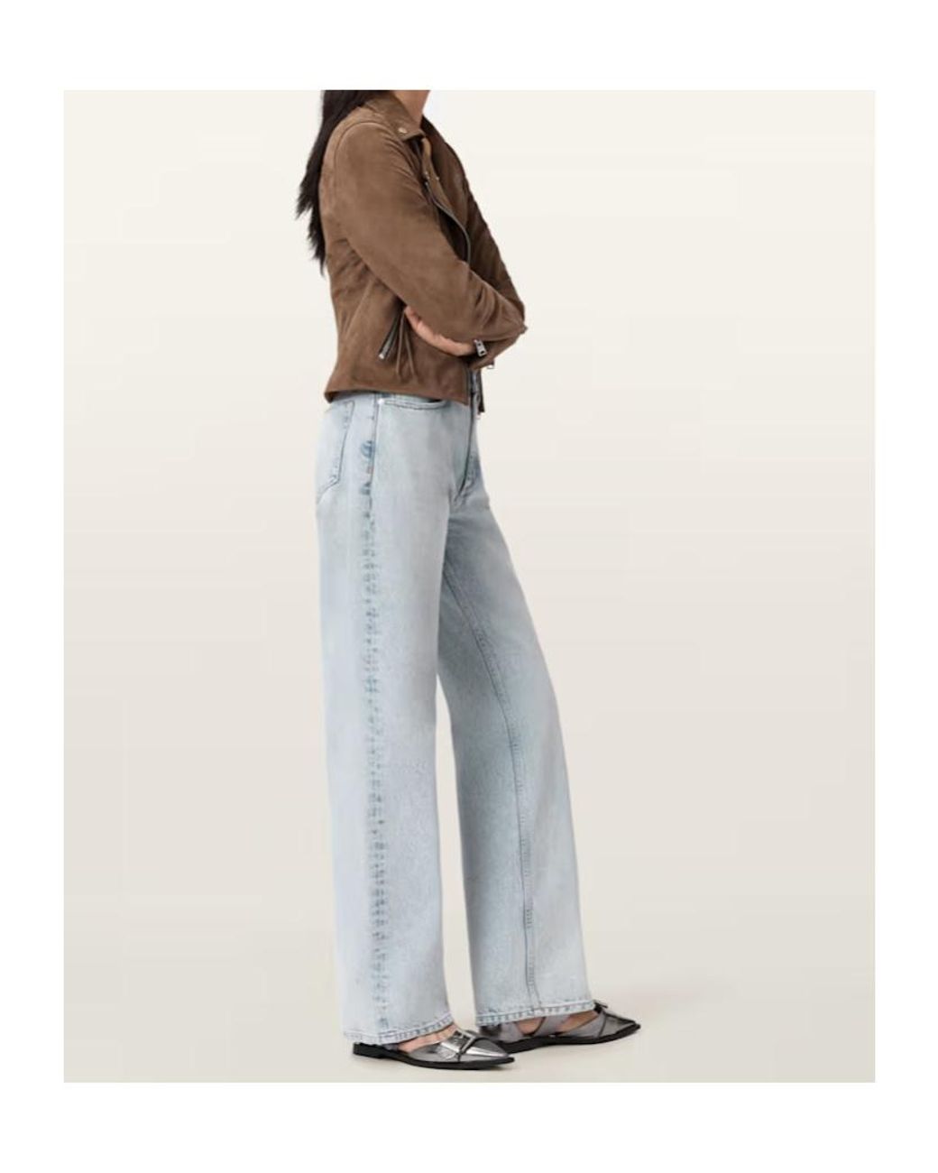 AllSaints Blue Brooklyn Straightleg Jeans
