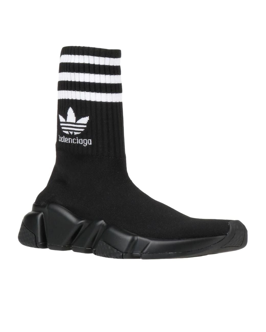 Balenciaga Black Minimalist Knit Sock Shoes