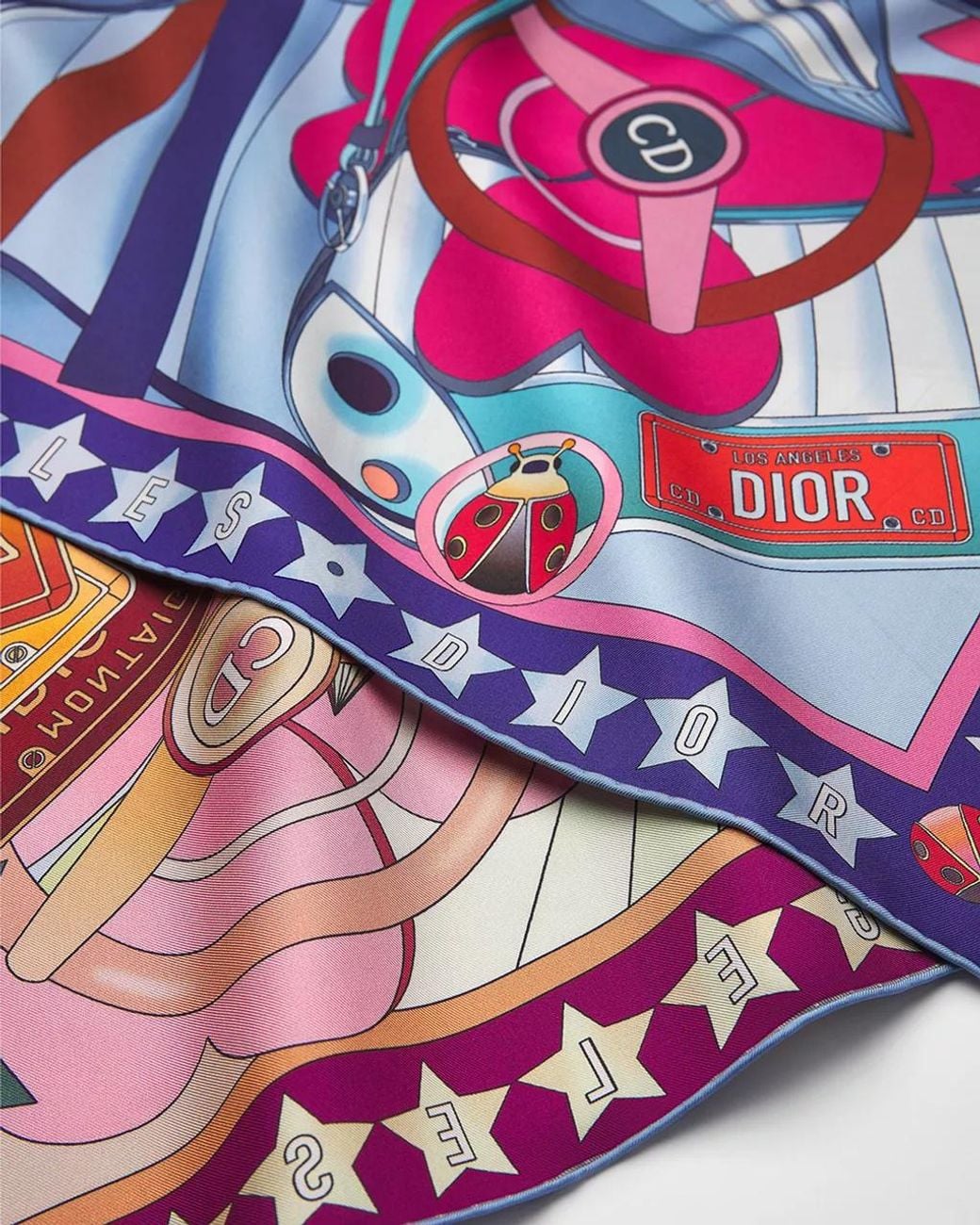 Dior Blue Drive-In 90 Square Scarf