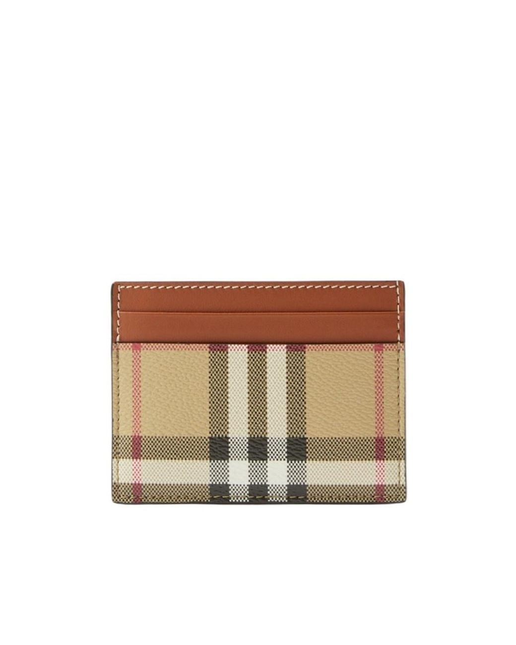 Burberry Brown Vintage Checked Open Top Cardholder