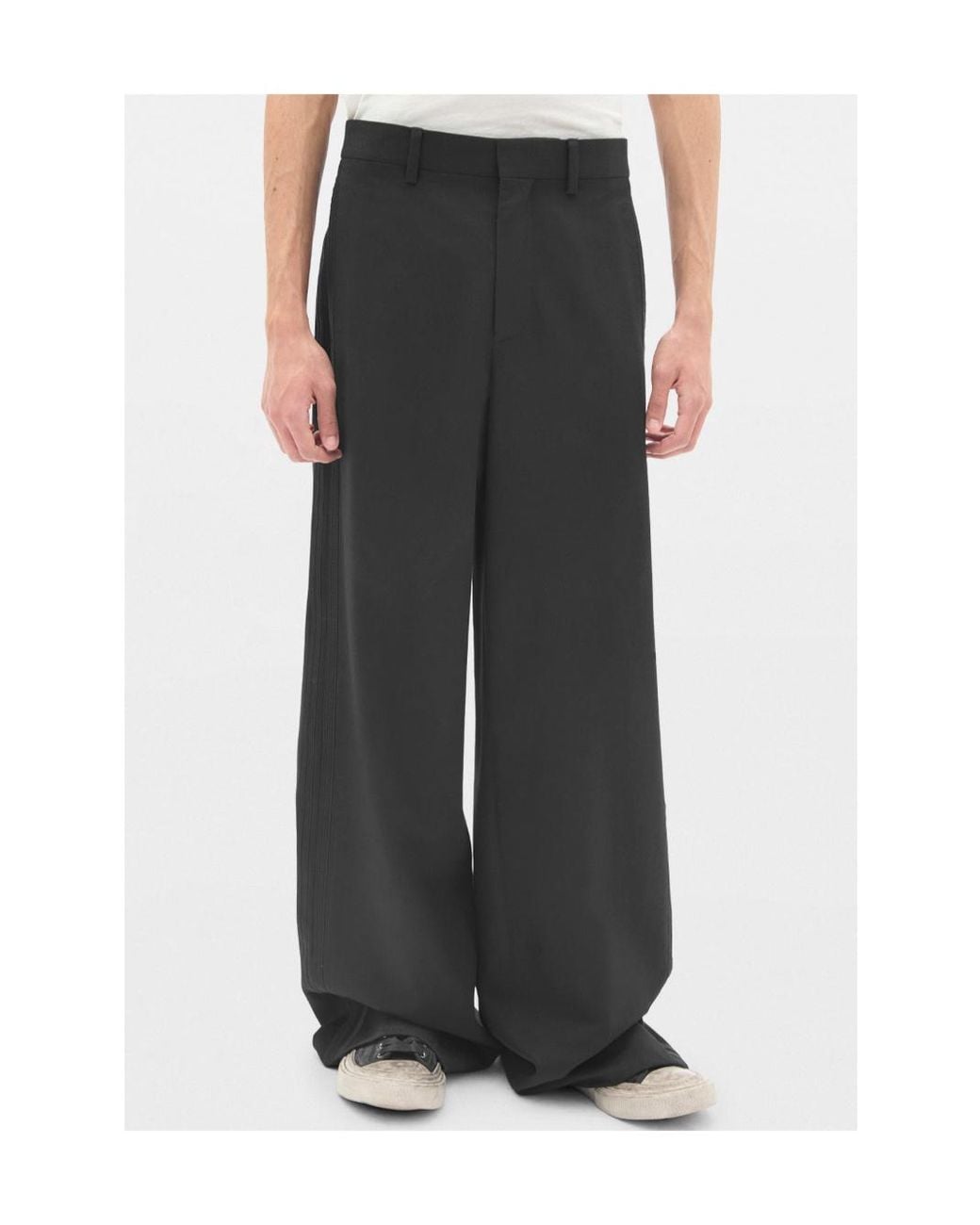 Ann Demeulemeester Black Franck Wide-Leg Trousers for men
