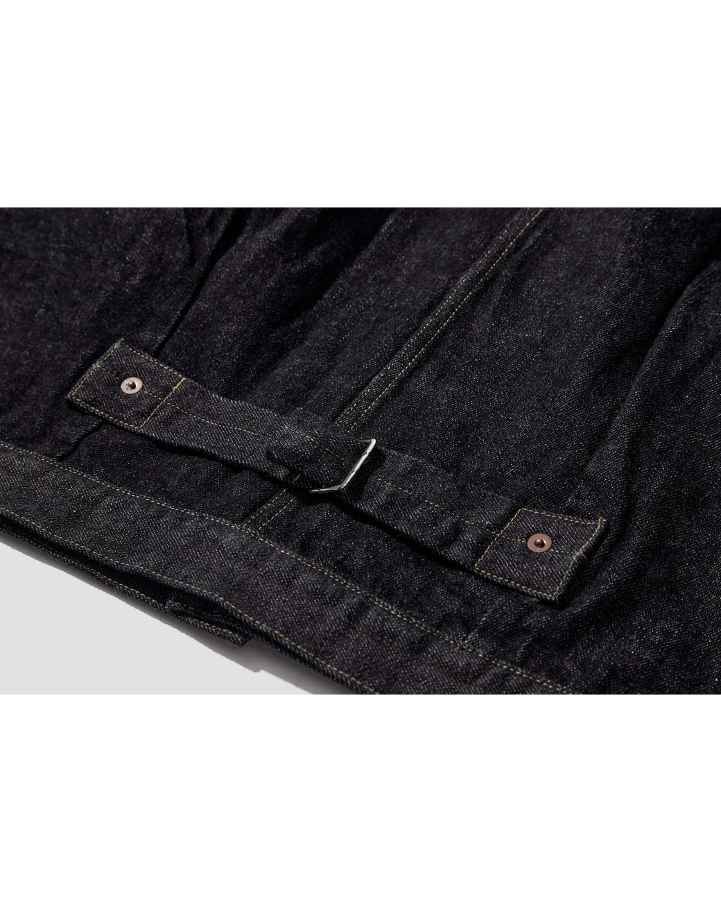 A.PRESSE Black Collared Denim Jacket for men