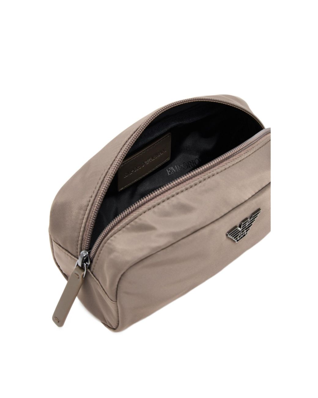 Emporio Armani Gray Sustainability Toiletry Bag for men