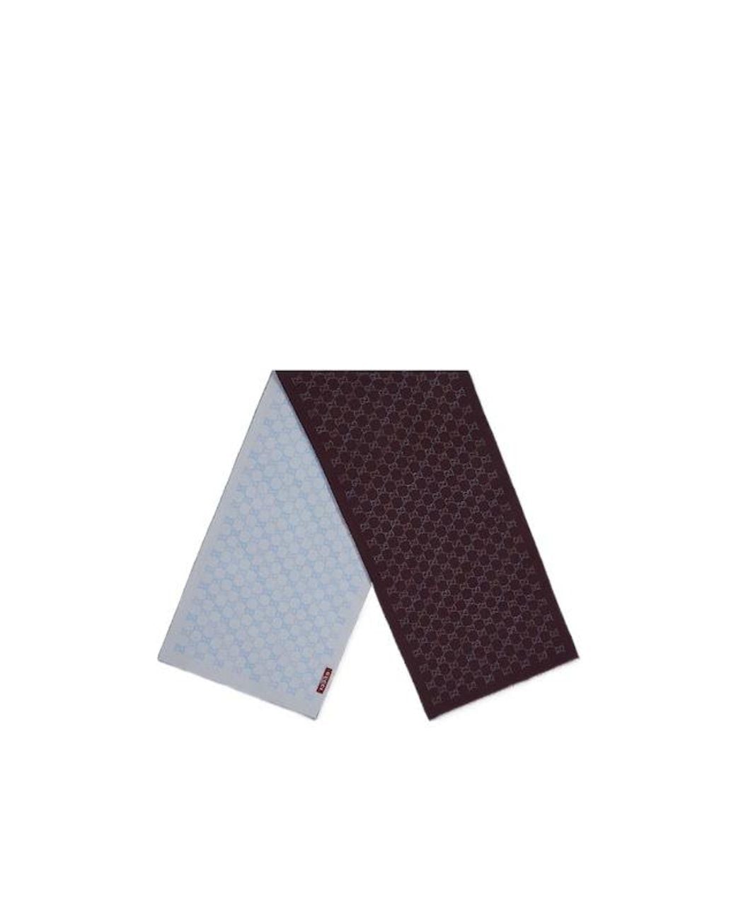Gucci Purple Gg Wool Jacquard Scarf for men