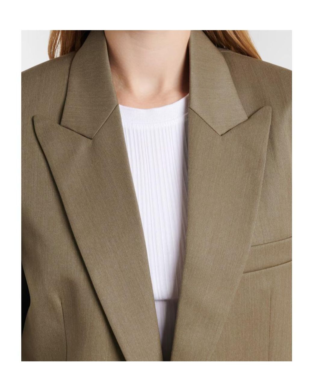 Victoria Beckham Green Long-Sleeved Suit Jacket