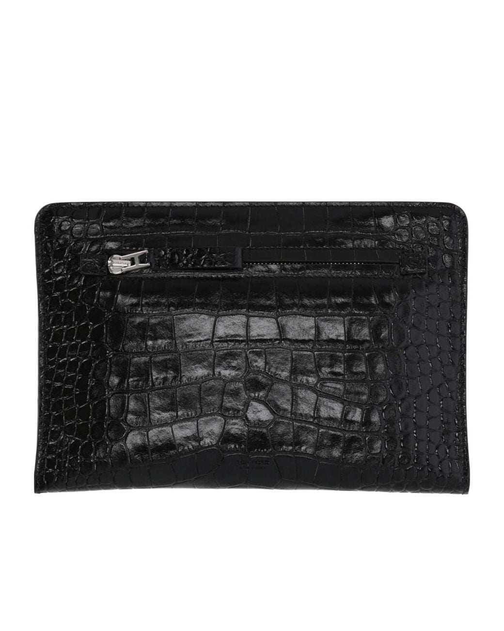 Tom Ford Black Embossed Zip Pocket Clutch Bag for men