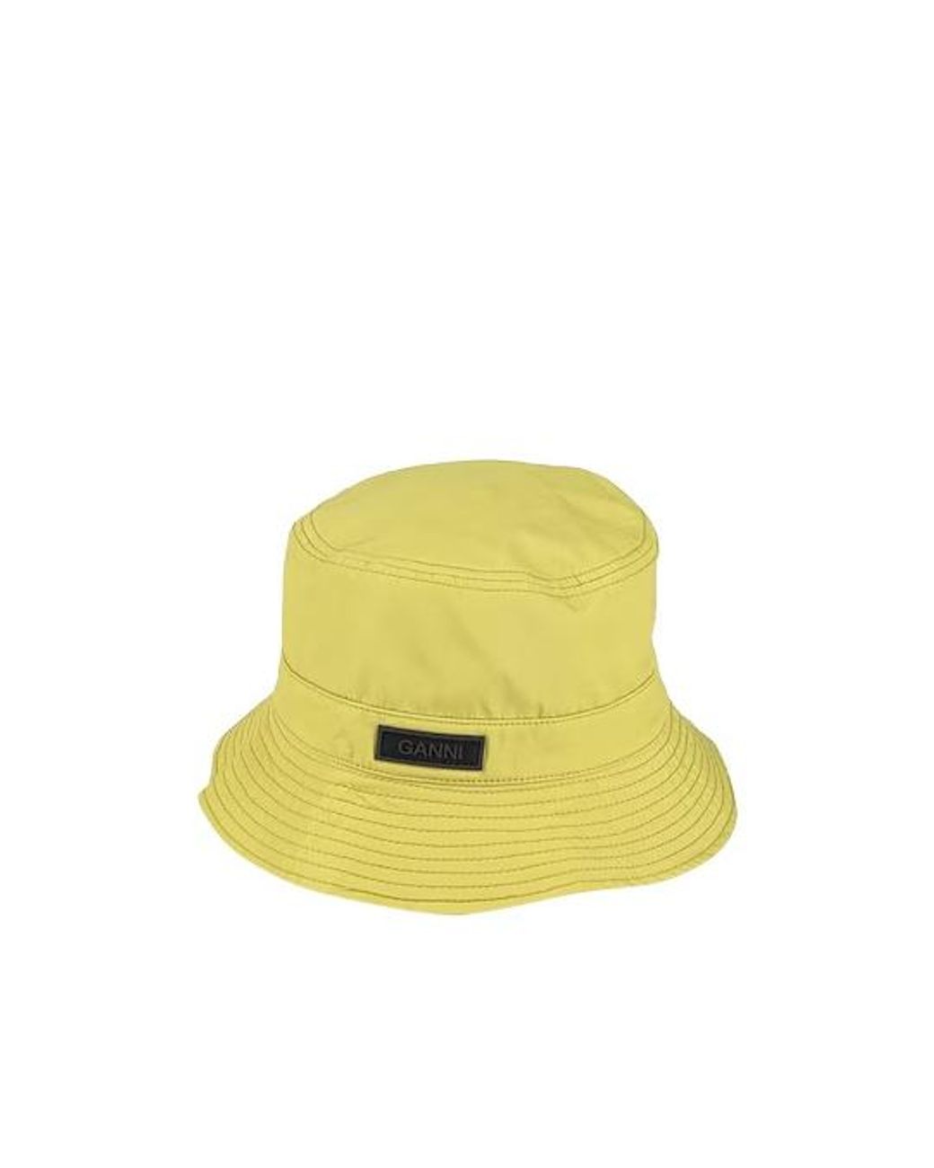 Ganni Yellow Simple Solid Color Fisherman Hat