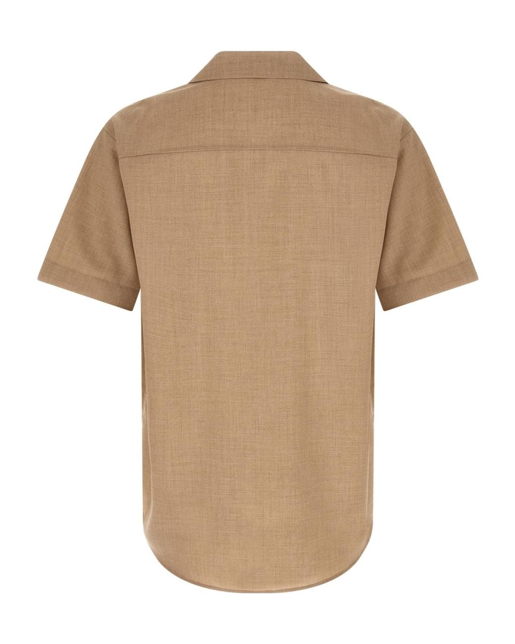Auralee Natural Short-Sleeve Cashmere Shirt for men