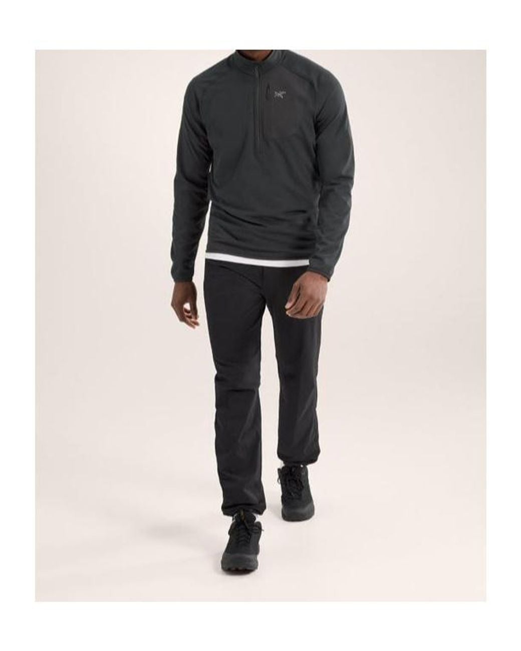 Arc'teryx Gray Delta 1/2 Zipper Collar Sweatshirt for men