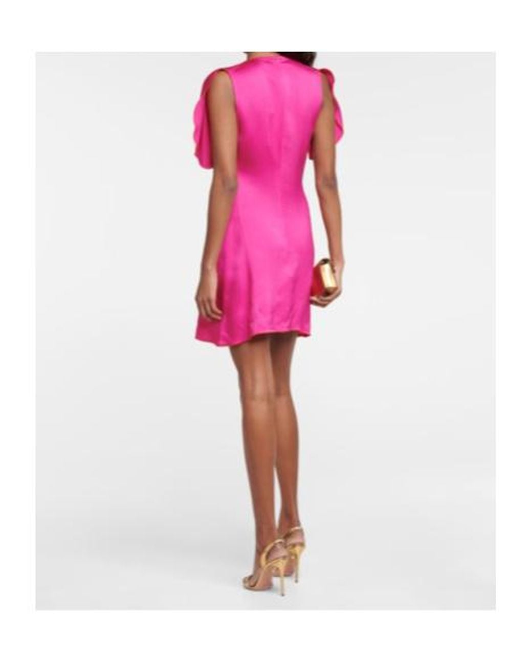 Victoria Beckham Pink Satin Mini Dress