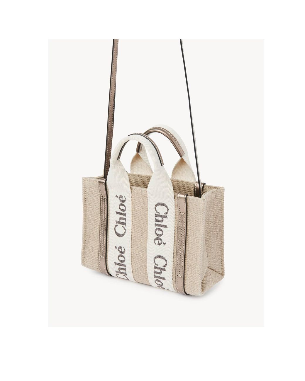 Chloé Metallic Chloé Mini Woody Tote Bag
