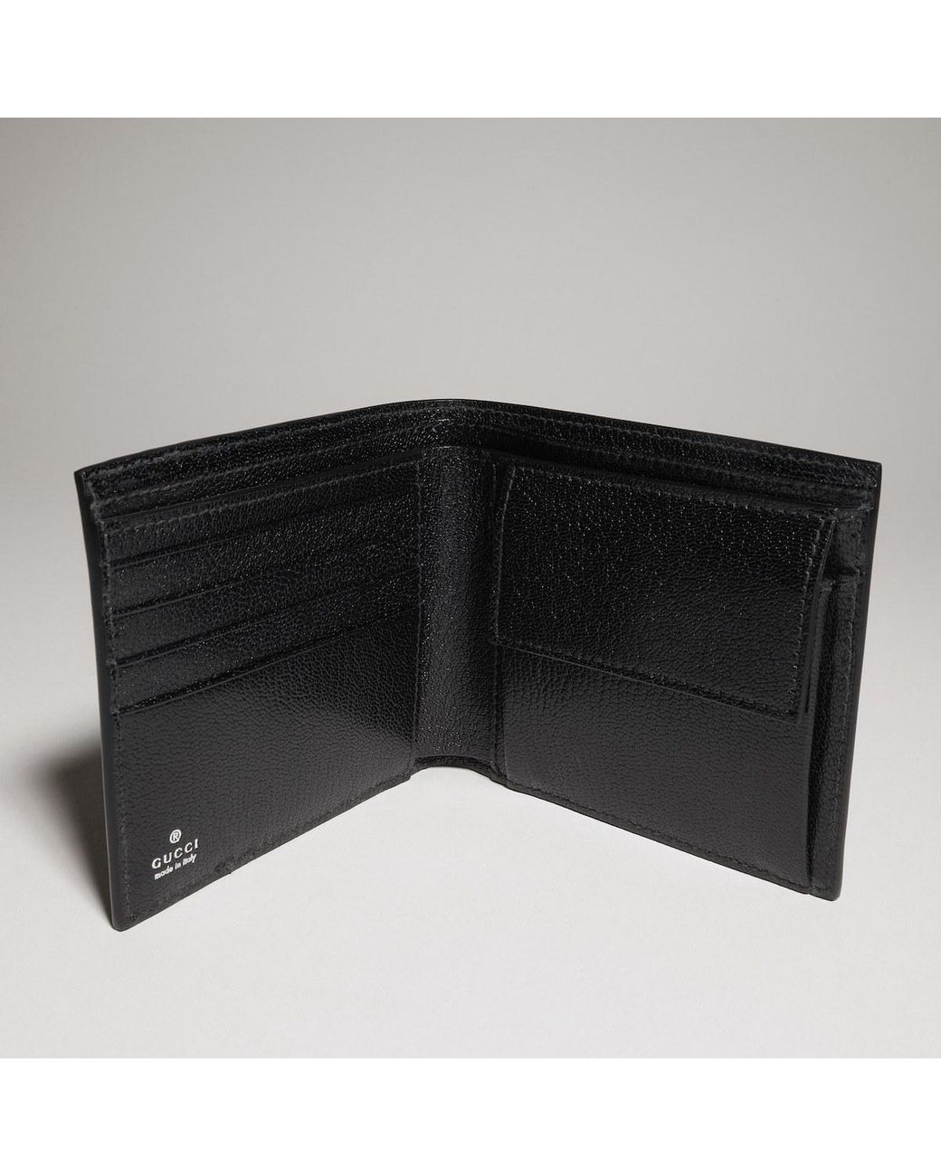 Gucci Black Web Card Slot Bi-Fold Wallet for men