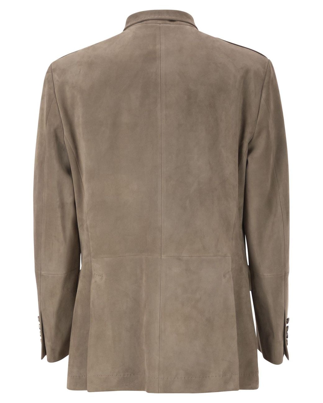 Brunello Cucinelli Brown Suede Leather Safari Jacket for men
