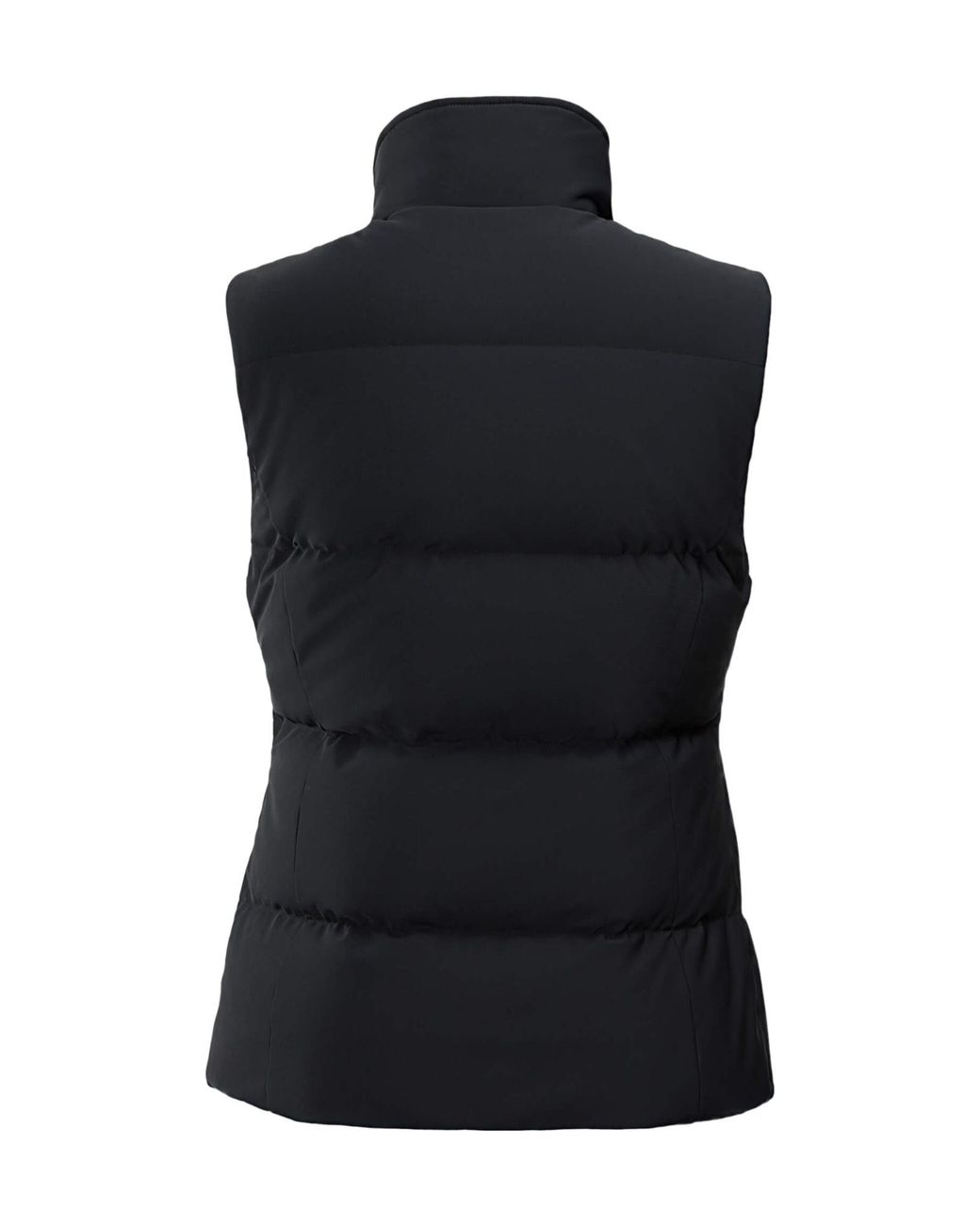 Moose Knuckles Blue Down Vest With Standing Neck
