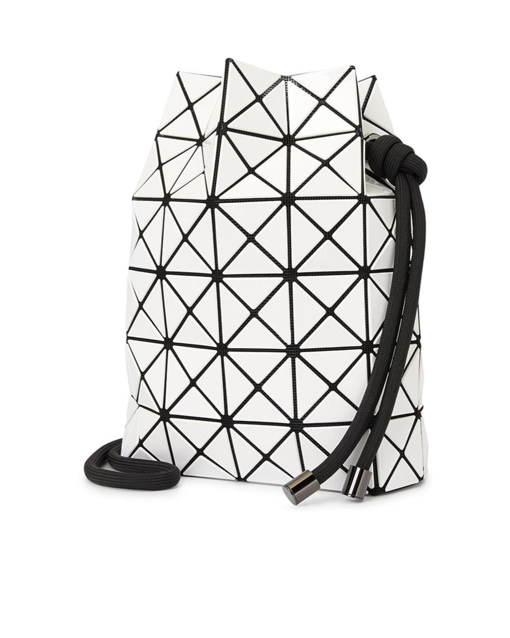 Issey Miyake White Geometric Shoulder Bag