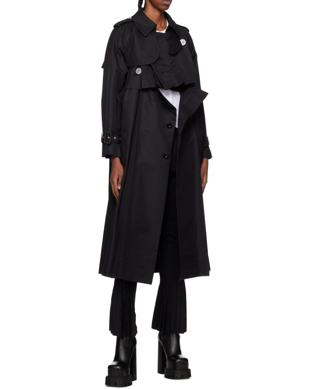Sacai Black Logo Casual Pants