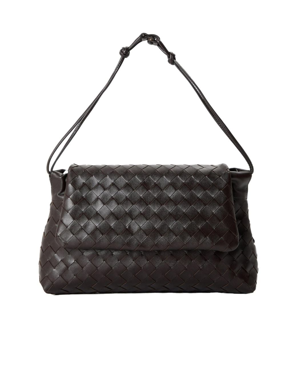 Bottega Veneta Black Woven Leather Shoulder Bag
