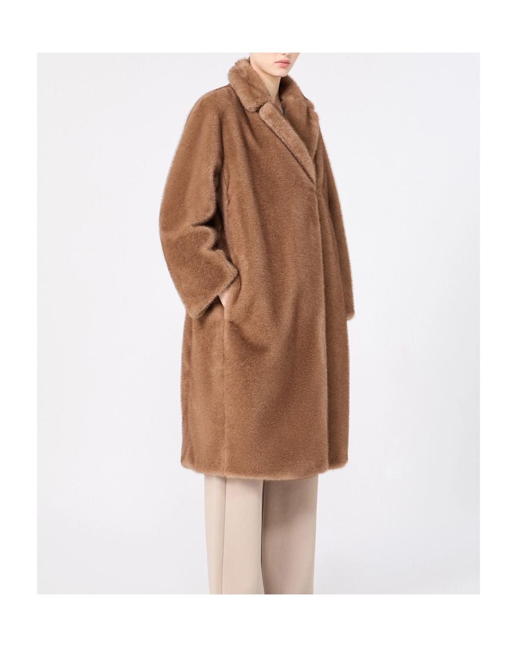 Max Mara Brown Soft-Textured Wrap Coat