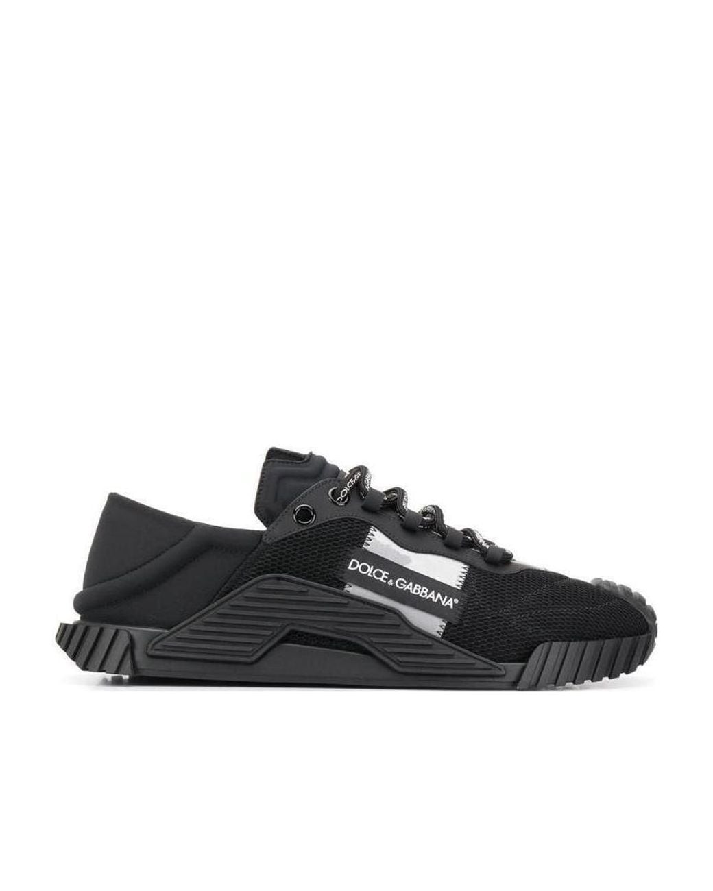 Dolce & Gabbana Black Ns1 Patchwork Slip-On Sneakers for men