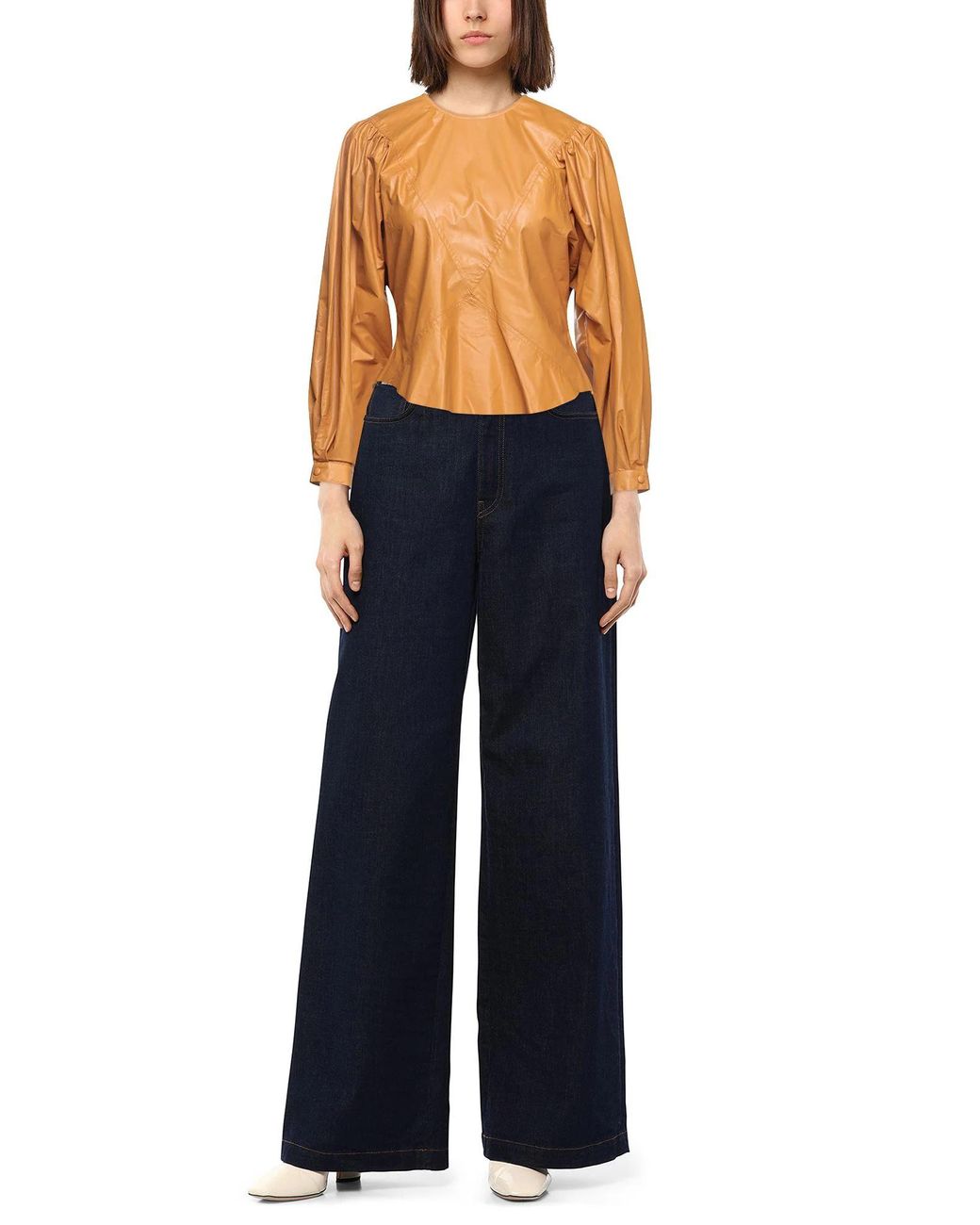 Isabel Marant Orange Simple Solid-Color Top