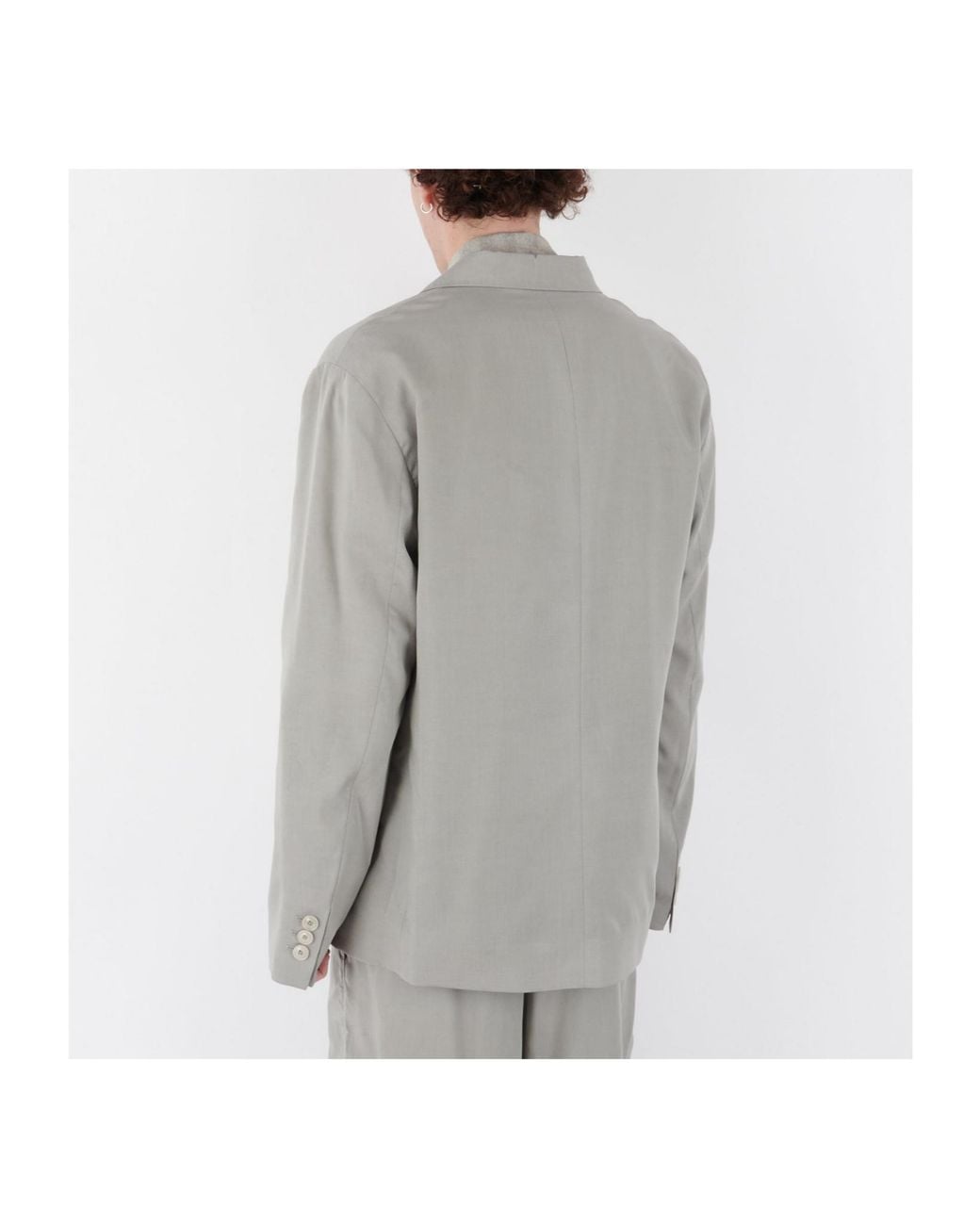 Our Legacy Gray Double-Breasted Suit Jacket for men