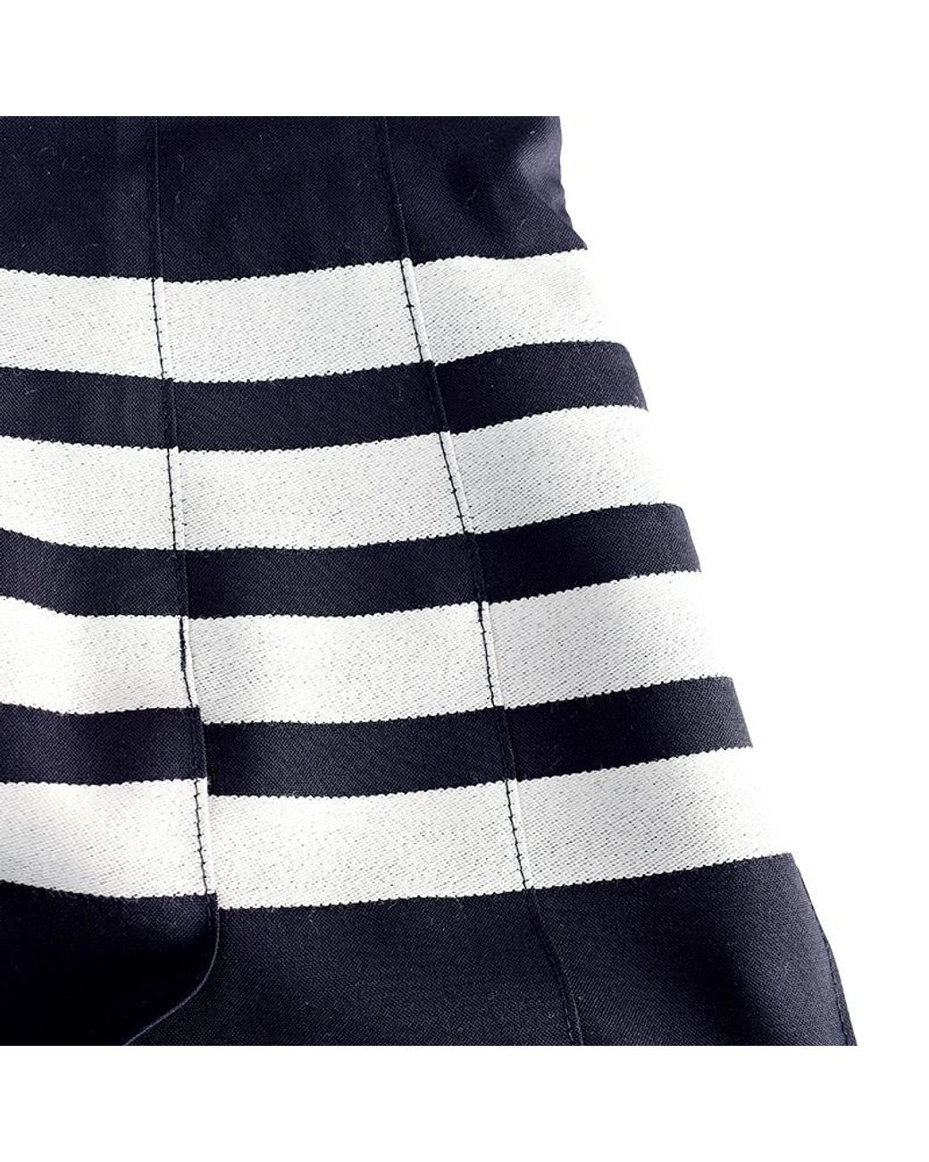 Thom Browne Blue Pleated Asymmetric Midi Skirt