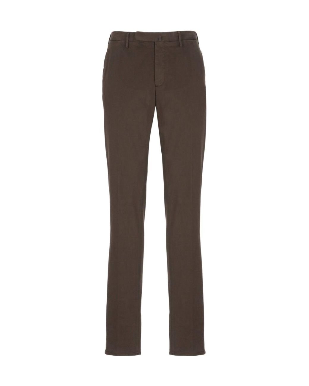 Incotex Brown Belted Cotton Pants for men