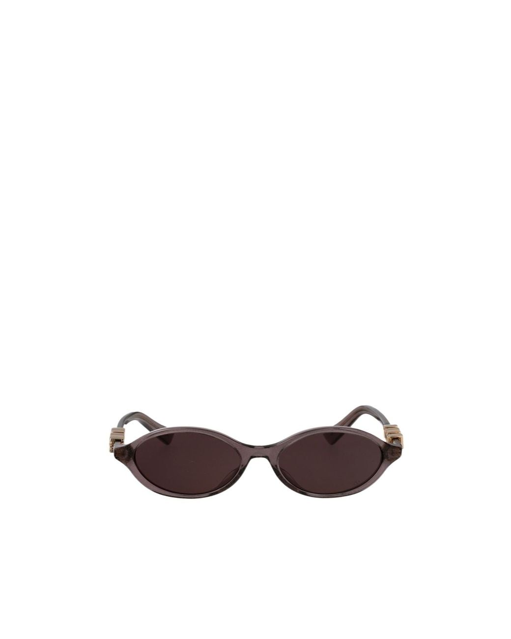 Dior White Eyewear Oval Frame Sunglasses