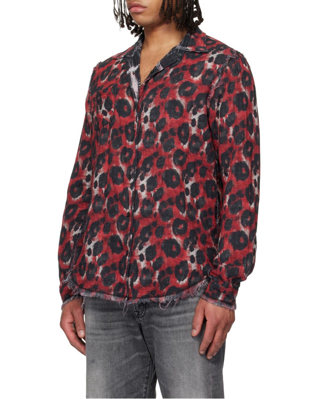 R13 Red Plaid Long-Sleeved Shirt