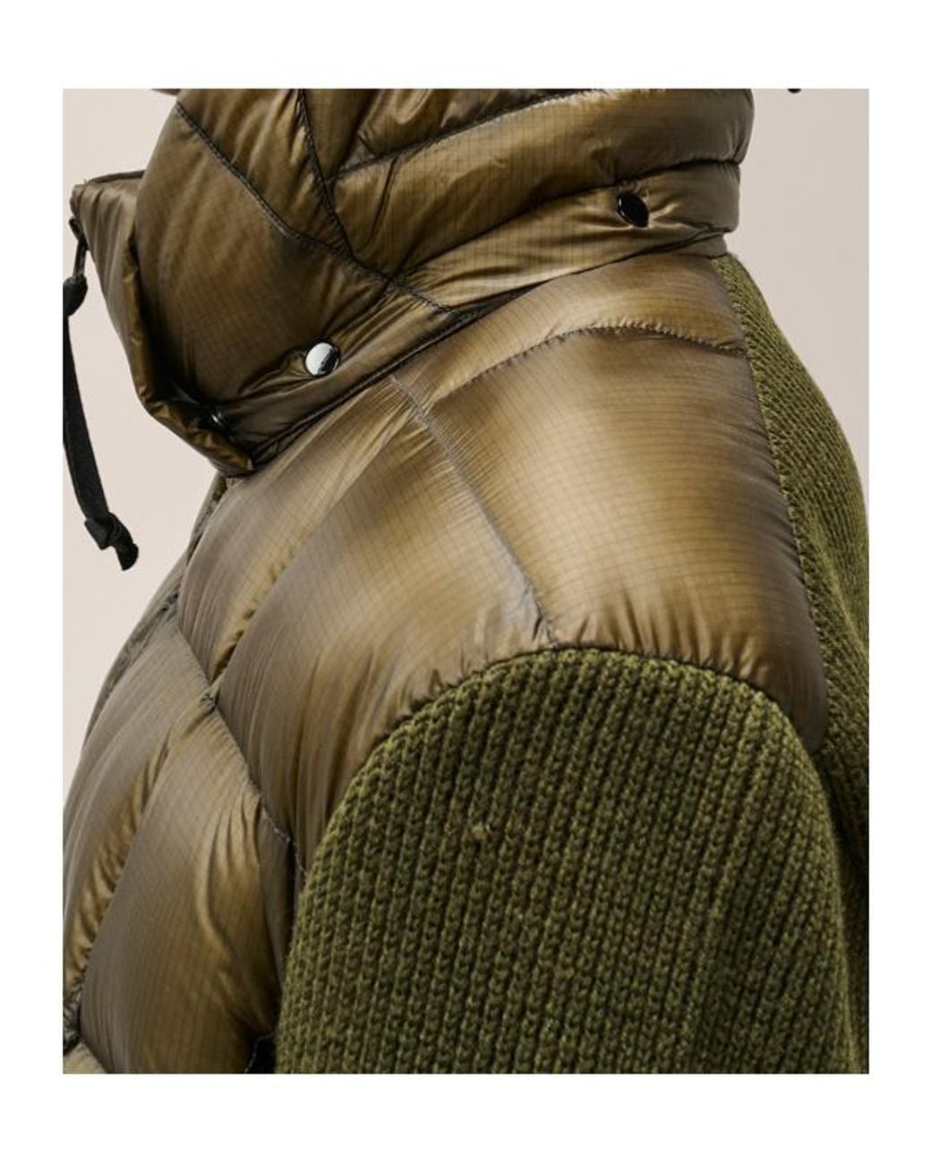 C P Company Green Panelled Down Jacket for men