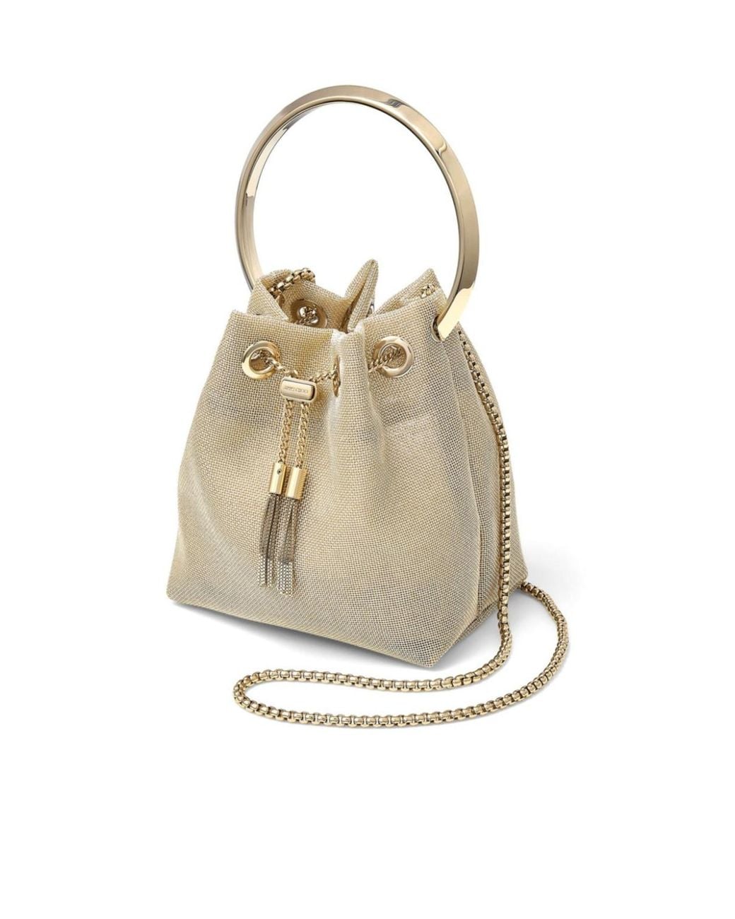 Jimmy Choo Natural Bon Bon Bucket Bag