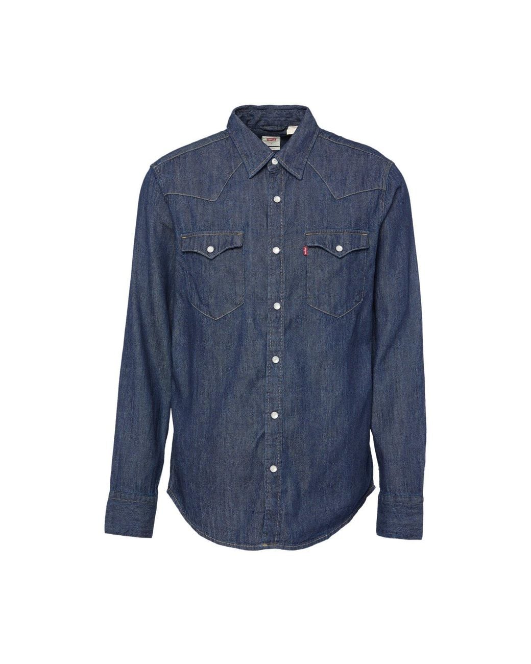 Levi's Blue Barstow Denim Western Shirt for men