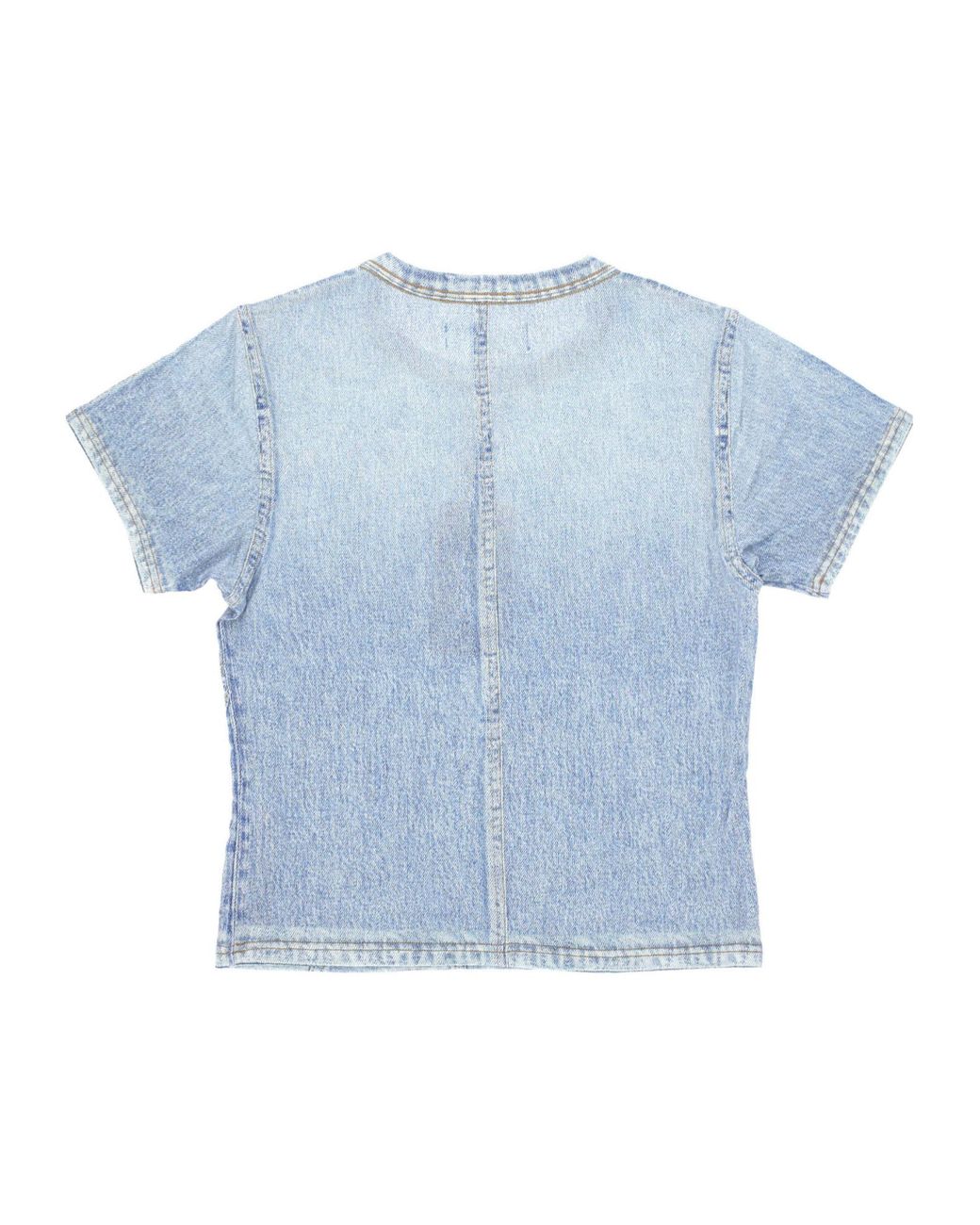 Rag & Bone Blue Crewneck Short-Sleeved Denim T-Shirt